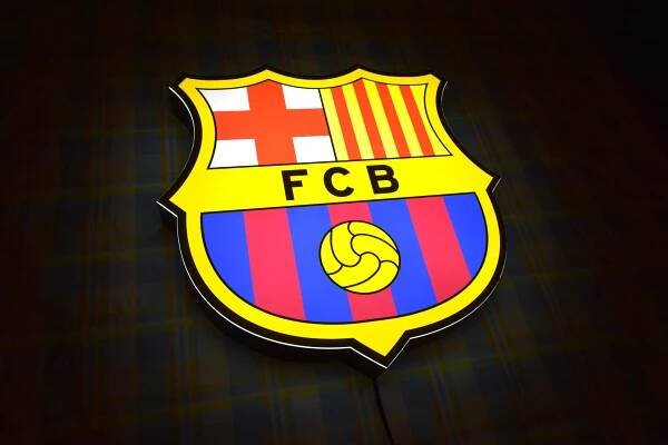 Veľký 3D LED FC Barcelona Logo Sign Neon 50 x 50 CM