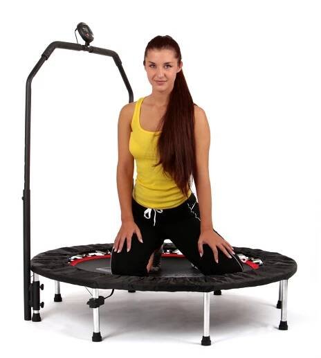 Jumping fitness trampolína inSPORTline PROFI Digital 100 cm v Trampolíny s madlem na www.eoshop.cz