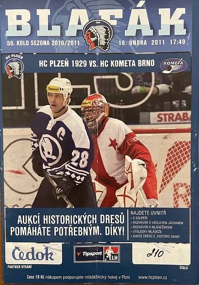Oficiální zpravodaj Blafák: Oficiální program HC Plzeň 1929 - HC Kometa Brno (16.2.2011) | Marken.cz - Knihy, dvd, ročenky