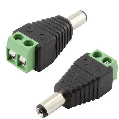 Konektor DC 5,5 x 2,1mm, vidlice se svorkovnicí šroubovací