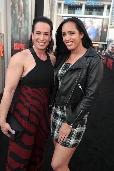Dany Garcia and Simone Alexandra Johnson at the Rampage premiere.