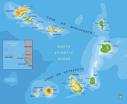 Mapa a poloha ostrova Sal