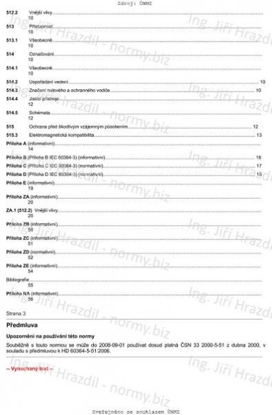 ČSN 33 2000-5-51 ed. 2 (332000) - Elektrická instalace budov - Část 5-51: Výběr a stavba elektrických zařízení - Všeobecné