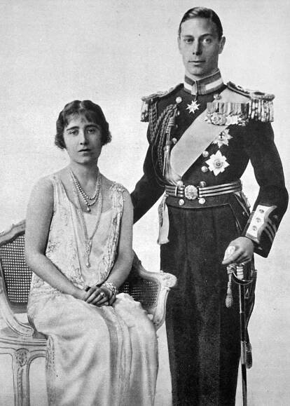 Prince Albert and Lady Elizabeth Bowes-Lyon.