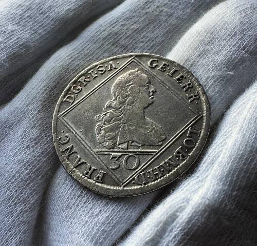 Stříbrný 30 Krejcar 1753, František I. Štěpán Lotrinský - Numismatika