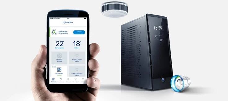 O2 Smart Box, čidla, aplikace