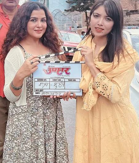 Pooja Sharma & Benisha Hamal in Rekha Thapa movie Upahar – Nepali Actress