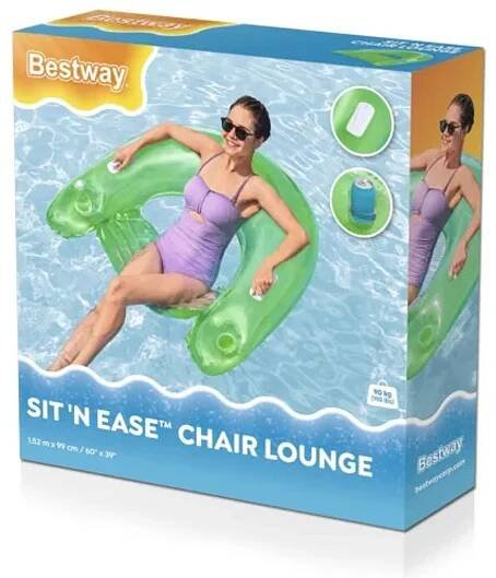 Nafukovací vodní křeslo 152 cm x 99 Cm Bestway 43118 Modrá Zelená Model LAZY