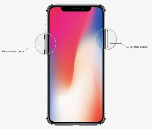Jak resetovat váš iPhone pomocí iPhone X a postranních tlačítek.
