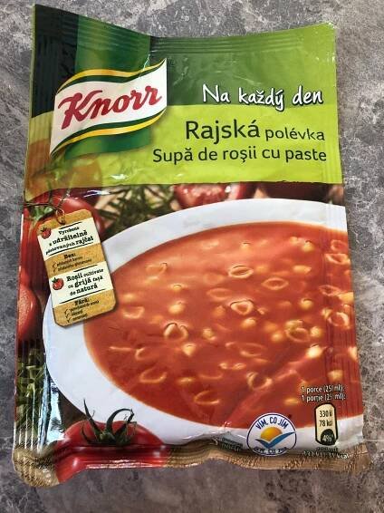 Podrobné informace o potravině Knorr Rajská polévka
