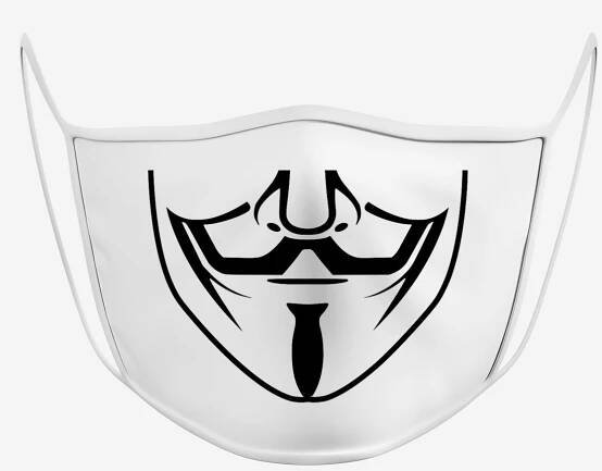 T-Shirt Factory. vendetta white mask