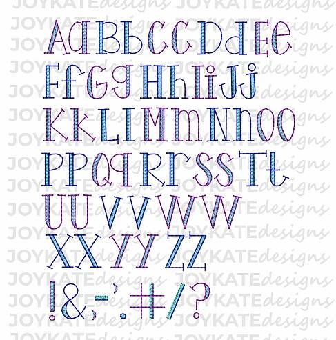 The Sketch Fill Benjamin Bean Stitch Embroidery Font - Image 2