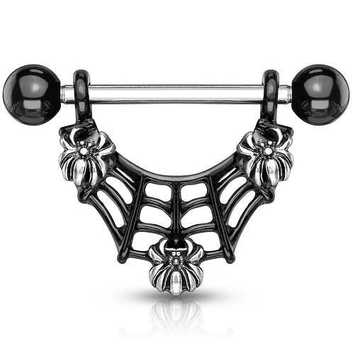 Piercing do bradavky pavouci