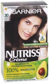 Garnier Nutrisse krémová permanentní barva na vlasy 30 Espresso tmavohnědá