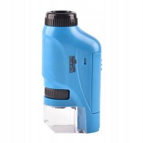 Přenosný ruční mikroskop pro děti modrý