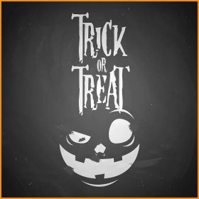 Free Printable Halloween Trick Or Treat Chalkboard Art