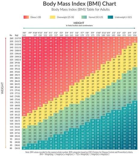 Body Mass Index Chart