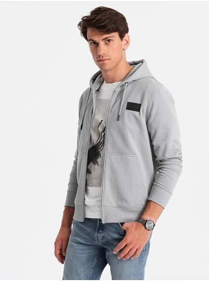 Pánská mikina OMBRE OM-SSZP-0140 GREY velikost: L