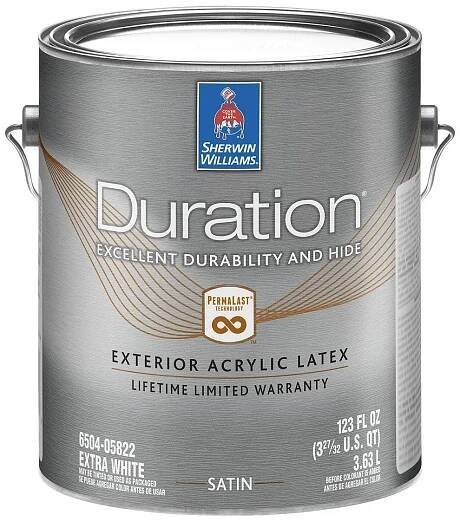 The Sherwin-Williams Duration Exterior Paint on a white background