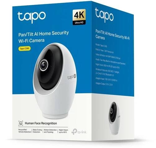 TP-Link Tapo C260, 4K Pan/Tilt AI Camera