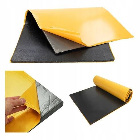 Polyuretanová pěna s lepidlem účinně absorbující hluk, deska 20 mm 1 m2