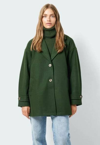 NMALICIA OVERSIZE - Klasický kabát - kombu green