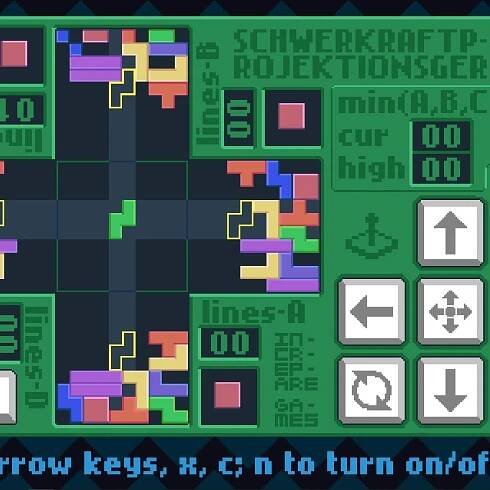 Play four games of Tetris at once in this puzzler with a very long name