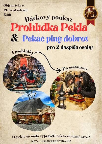 Pekáč plný dobrot pro 2 osoby + 2x vstup o Pekla