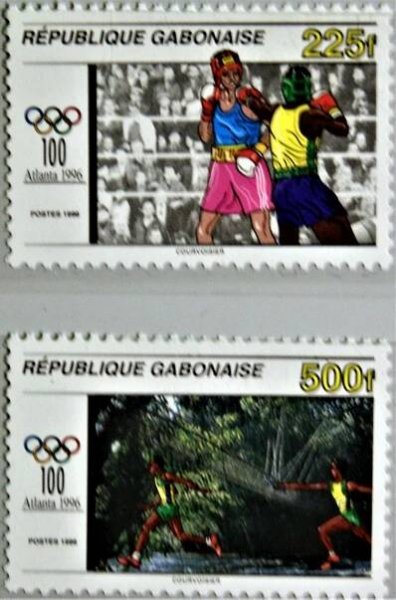 Gabon 1996 Známky 1298-1299 ** sport Olympiáda olympijské hry box - Filatelie