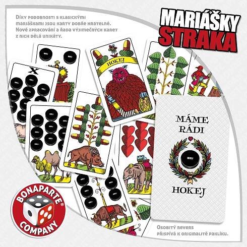 Mariášové karty STRAKA - Hokej - Bonaparte