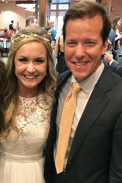 Jeff Dunham smiles with daughter Bree at her wedding in August 2017.
