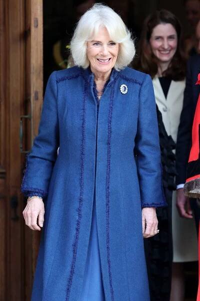 Queen Camilla departs from Douglas Borough Council on March 20, 2024