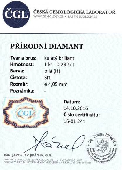 ČGL Certifikát 13728
