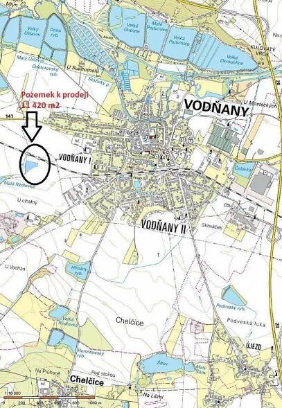 Prodej Pozemek, Husova, Vodňany - Vodňany I, okres Strakonice