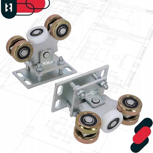 VÝKYVNÝ VOZÍK ROLKY POSUVNÉ BRÁNY 5-ROLOVÁ SADA BRÁNOVÝCH VOZÍKŮ 80x80 - Allegro