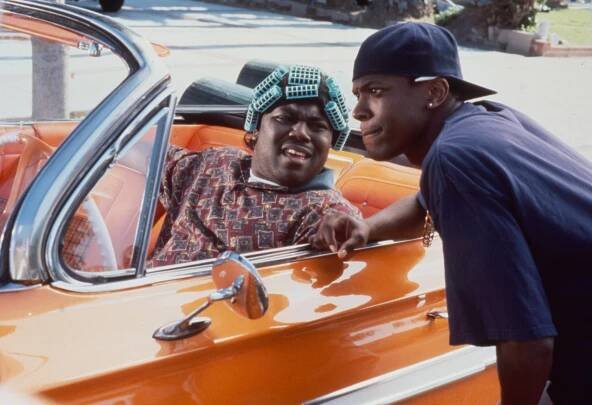 FRIDAY, from left: Faizon Love, Chris Tucker, 1995. © New Line Cinema / courtesy Everett Collection