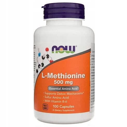 Now Foods L-Methionin 500 mg - 100 kapslí