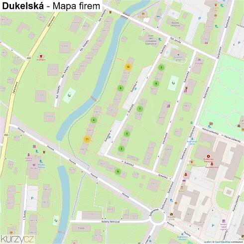 Dukelská - mapy | Kurzy.cz