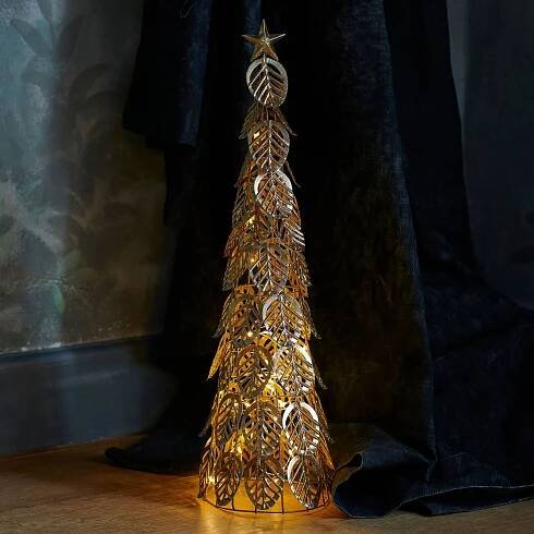 Sirius LED dekorativní stromek Kirstine, zlatý, výška 53,5 cm