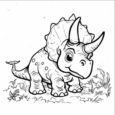 Omalovánky Triceratops 29