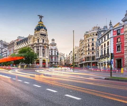 Gran Vía Avenue in Madrid
