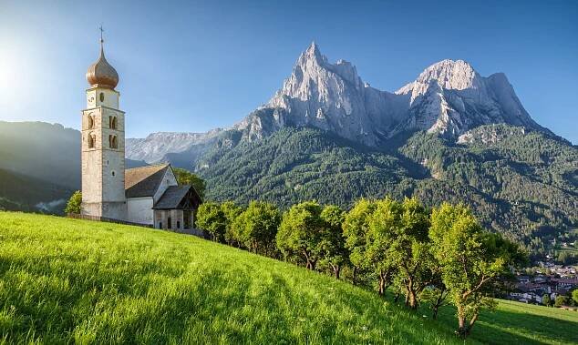 Seis am Schlern, Jižní Tyrolsko, Dolomity, Itálie — Stock obrázek