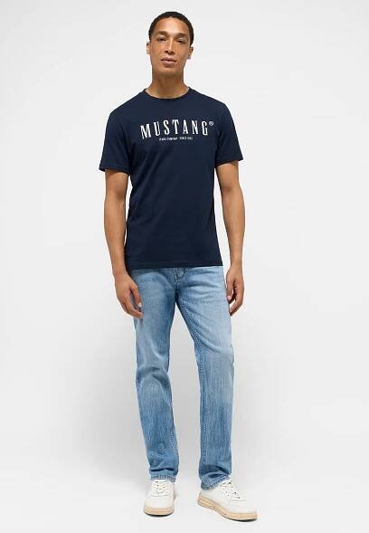 Pánské tričko k.r. MUSTANG modré | EXE JEANS | Specialisté na džíny Mustang, Cross, Mavi a další
