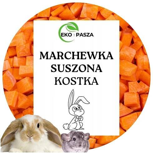 Sušená mrkev pro králíky a hlodavce Přírodní Pamlsek pro zvířata 100 g