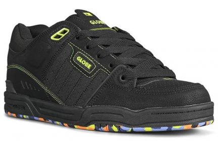 Globe Fusion Skate Shoes - Black/Lime/Mosaic - Supereight