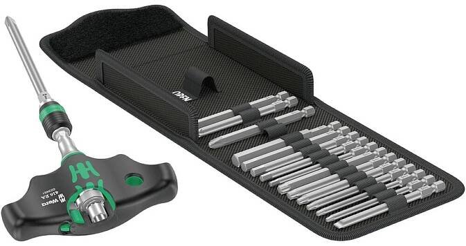Wera Kraftform Kompakt 400 RA Set 1 bitový šroubovák, křížový PH, křížový PZ, TORX, inbus, plochý, 17dílná, 05023471001