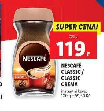 Lidl Nescafé classic, crema nabídka