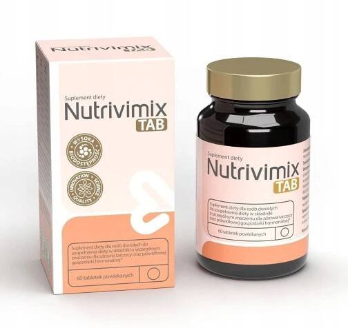 Nutrivimix TAB, zdraví štítné žlázy – Inositol, Železo, Vitamín C, B12 – 60 tablet