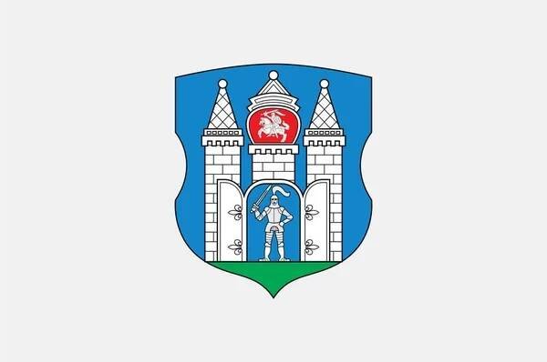 Vlajka Mogilev je město ve východním Bělorusku. Vektorová ilustrace — Ilustrace