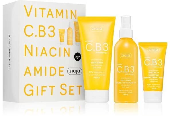 Ziaja Vitamin C.B3 Niacinamide dárková sada na obličej a tělo